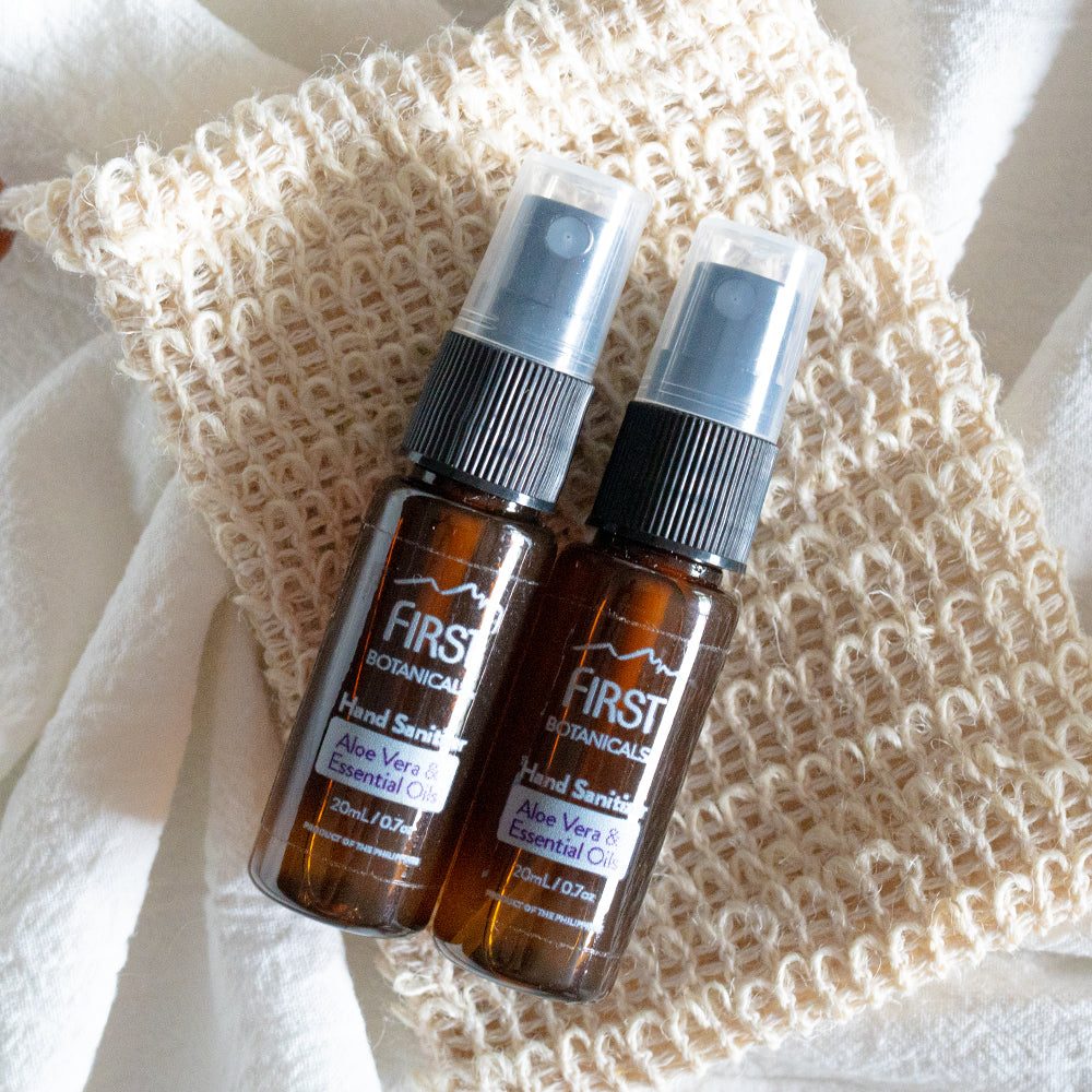 2-pc. Hand Sanitizer with Aloe Vera & Essential Oils 20mL in Sisal Pouch